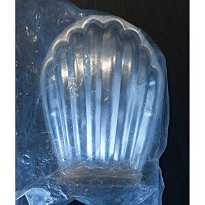 SIX Mini Clam Shell Molds - Tin Plated Mousse Molds Tins Jello Gelatin Molds